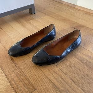 Calvin Klein Collection Black Leather Flats